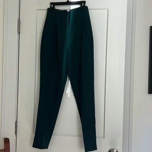 Zara Pants With A High Waist - Green - New With Tags